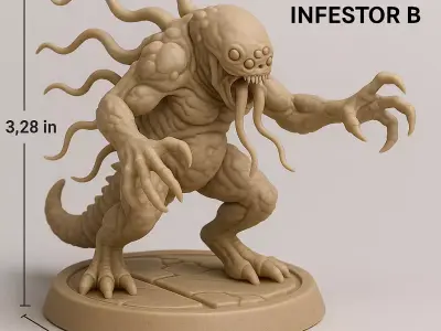 PARASITE INFESTOR Alien Biomass Corruption Unit STL Pack 3D print model
