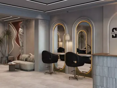 Beauty Salon Interior Scene 3d Model 3D model