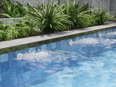 LILY pool edge aerator lumion fountain Low-poly 3D model