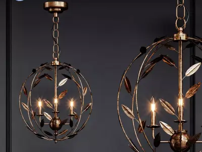 Uttermost Sabina 3 Light Pendant 3D model