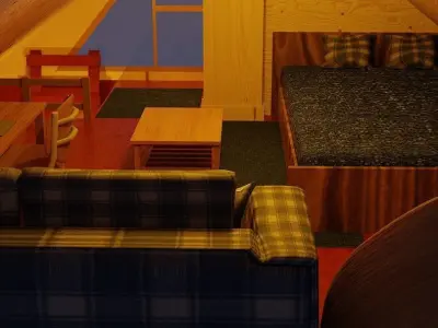 arctic room Free low-poly 3D model