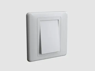 White Switch Lamp Low-poly 3D model