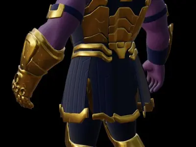 Thanos in gold costume Low-poly 3D model