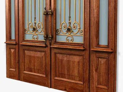 Door0055 ornate door 3D model