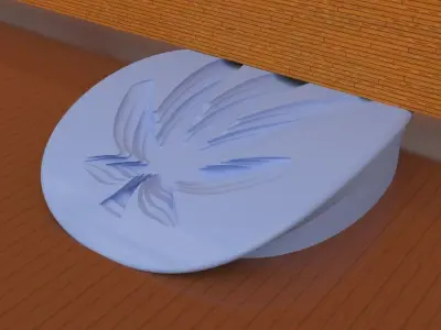A cannabis themed door stop 3D print model