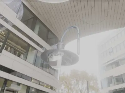  Street Light -7- Galvanized Version - For Walls Low-poly 3D model