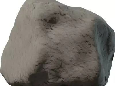 Photorealistic Single Rock  Low-poly 3D model