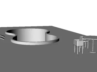 2floors House with pool 3D print model