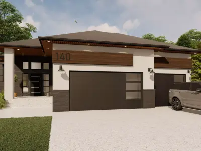 House - Bungalow - Triple Garage Free 3D model
