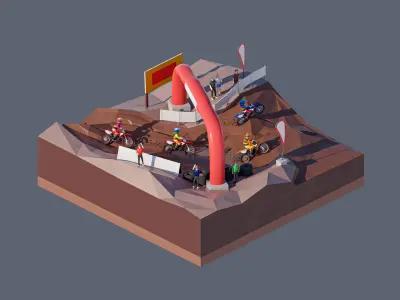 land 32A Low-poly 3D model