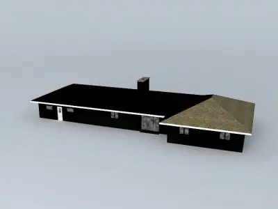 House with roof Free 3D model