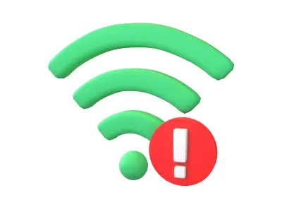 Wifi Problem Symbol v1 005 Low-poly 3D model
