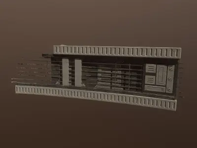 Space Debris Low-poly 3D model
