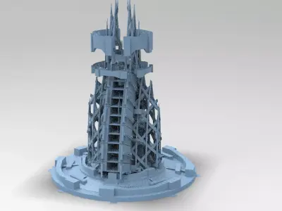 Dune Machine Scorpion tower 3D model