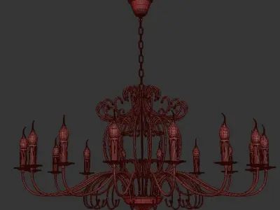 Chandelier Amaro E 1 1 16 W 3D model