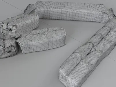 Snickers chocolate with nuts 3D model 3D model