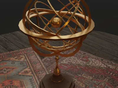 Astronomy room Low-poly 3D model