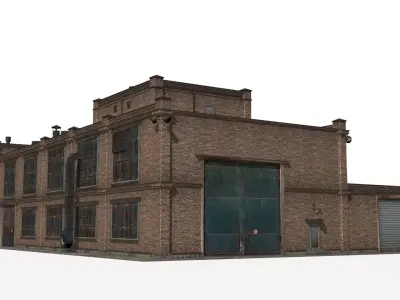 old industrial building Low-poly 3D model from CGTrader