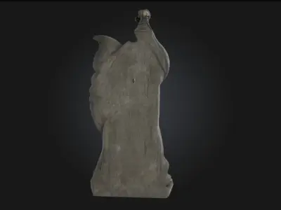 Grim Reaper Tombstone  Symbol of Deaths Eternal Watch 3D model