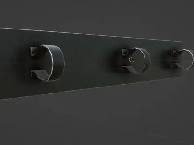 Cyberpunk Street Scene Street Sign 1 3D model