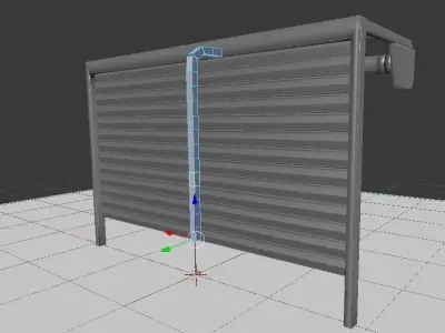 Roller Shutters rigged animated  Free low-poly 3D model