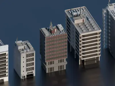 Tokyo Japan Building Pack Blender 3D model