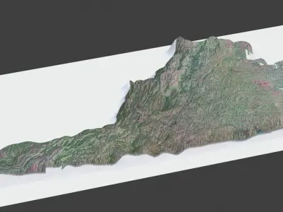 Virginia State Low-poly 3D model