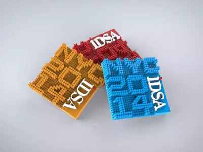 iDSA Lapel Pin - Concept 1 Free 3D model