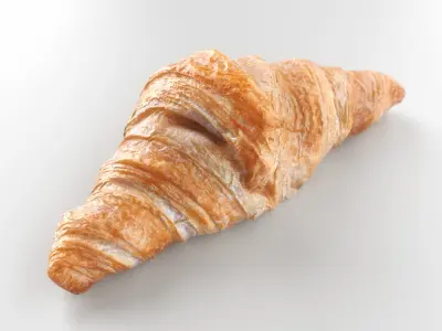 Croissant - 3D Scan Low-poly 3D model