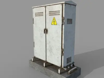 Elextrical Box Pbr Low-poly 3D model