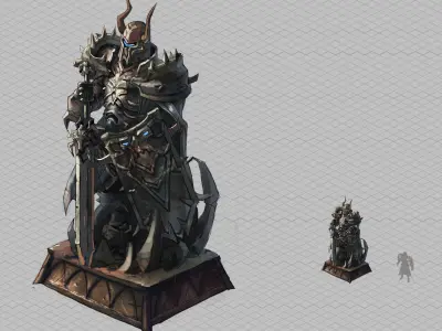 Evil Creator - Stone - Advanced Death Knight 04 3D model
