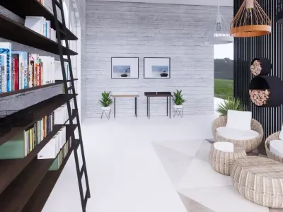 living room 3 interior 3D model