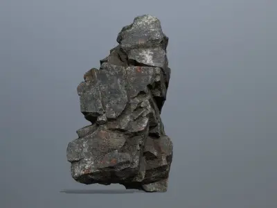 Stone rock Low-poly 3D model get