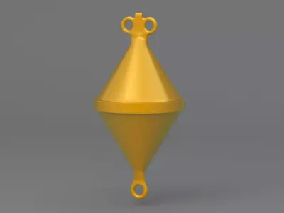 Sea Buoy 01 Orange 3D model