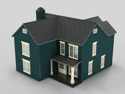 British House Design 07T3  Low-poly 3D model