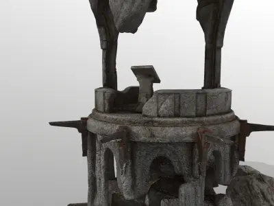 old temple   Low-poly 3D model