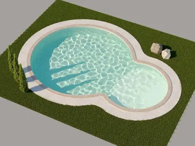 garden pool 3D model