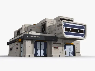 24 Factory  sci fi Collection 3D Model Pack