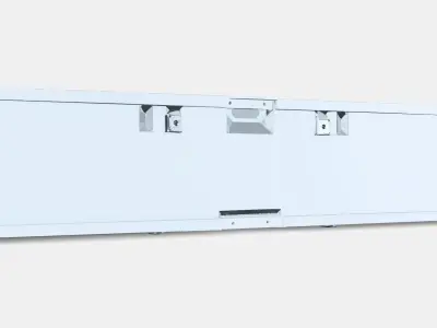 BESTA TV bench with doors Low-poly 3D model