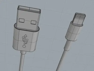 Apple lighting cable 3D model 3D print model