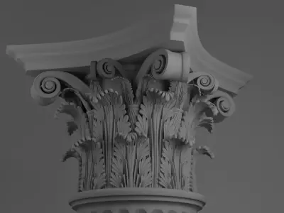 The corinthian capital - High Poly 3D model