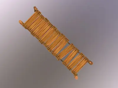 Wood Bright Low Poly Low-poly 3D model