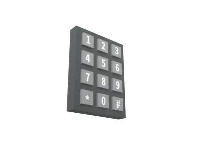 Keypad v1 001 Low-poly 3D model