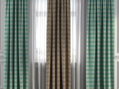 Curtain Set 213 3D model