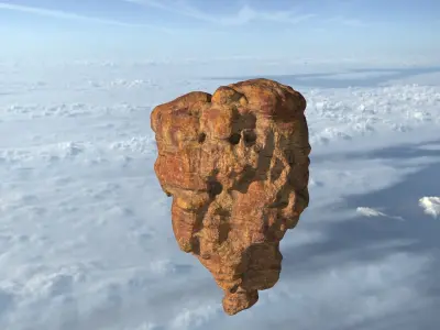 Low poly Floating Desert Rock Pack 200827 Low-poly 3D model