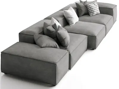 Living Divani Extra Soft Sofa Three Seater 3D model