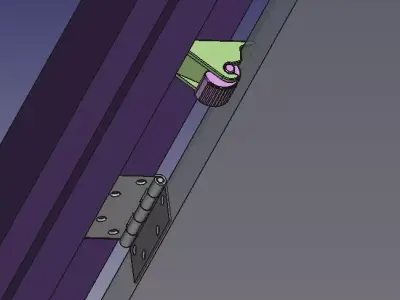 Doorstop teardrop cam-lock 3D print model