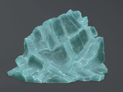 Cristal Mountain Low-poly 3D model