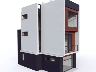 House Modern Villa 02 Low-poly 3D model