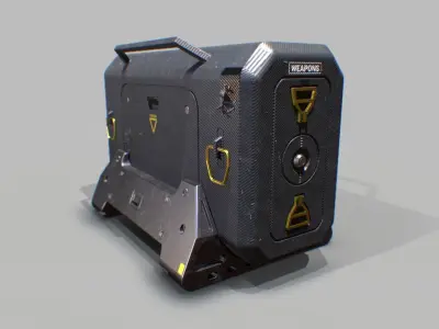 Sci-Fi Weapons Crate Low-poly 3D model